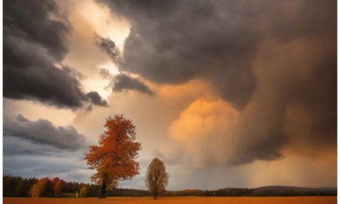 kaple Panny Marie (vojenský újezd Hradiště) – autumn