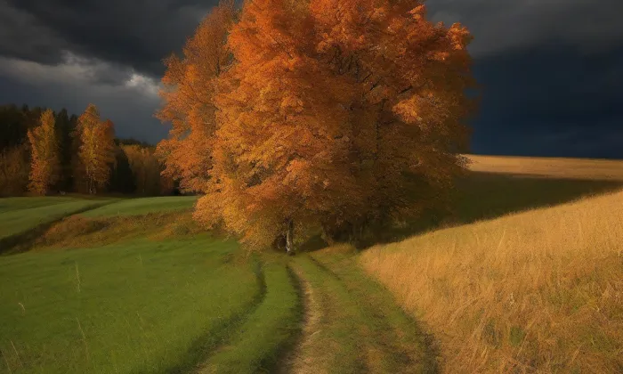 kaple Panny Marie Růžencové (Měník) – autumn