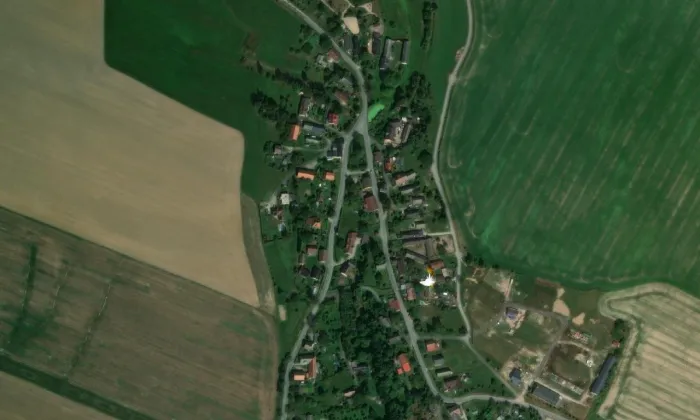 kaple Panny Marie Sedmibolestné (Libotov) – letecký pohled