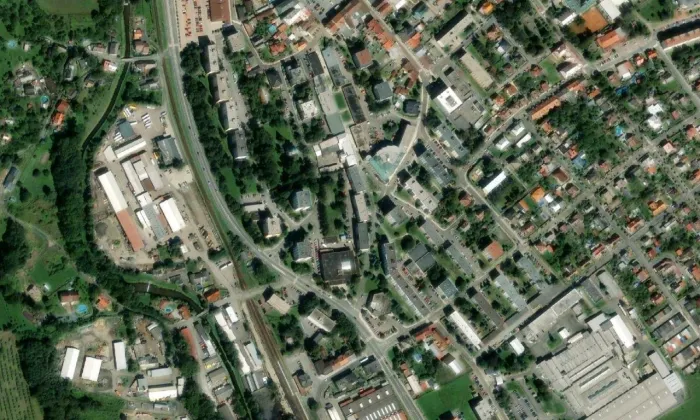 kaple Proměnění Páně v Rychnově nad Kněžnou – letecký pohled