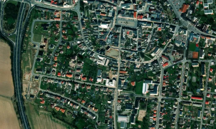 kaple sv. Vladimíra – letecký pohled