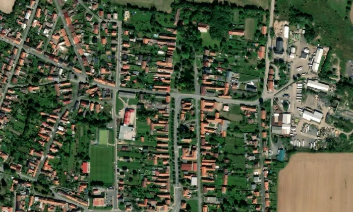 kaple svaté Anny (Řevničov) – letecký pohled
