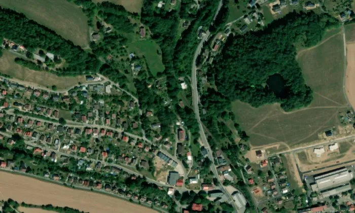 kaple svaté Anny (Jilemnice) – letecký pohled