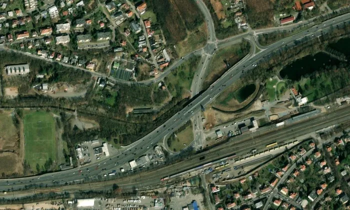 kaple svaté Anny (Krč) – letecký pohled