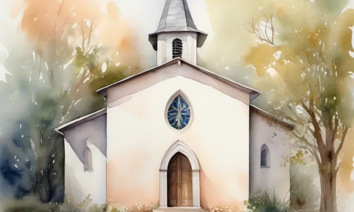 kaple svaté Anny (Krč) – akvarel