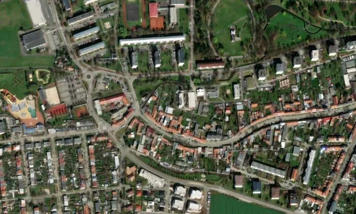 kaple svaté Anny (Prostějov) – letecký pohled