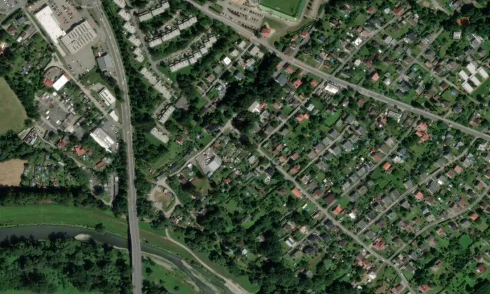 kaple svaté Anny (Ráj) – letecký pohled