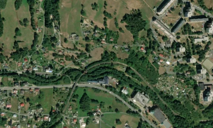Kaple svaté Anny (Tanvald) – letecký pohled