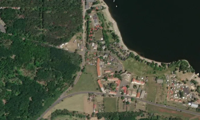 Kaple svaté Anny (Vikletice) – letecký pohled
