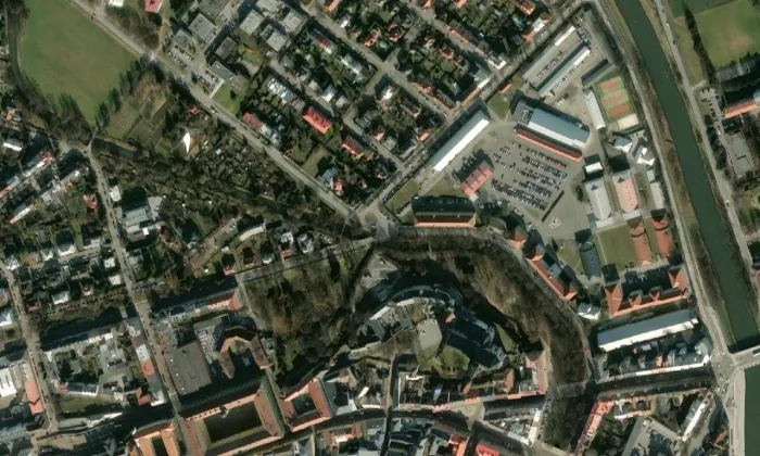 kaple svaté Barbory (Olomouc) – letecký pohled