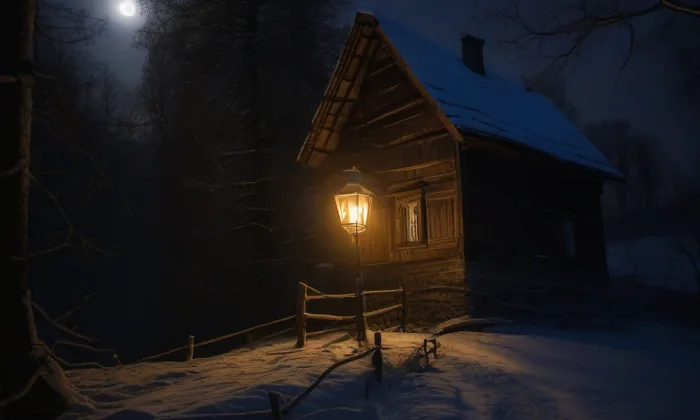 kaple svaté Barbory (Rudice) – noc