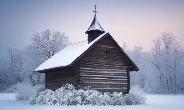 kaple svaté Kateřiny (Dvorce) – winter