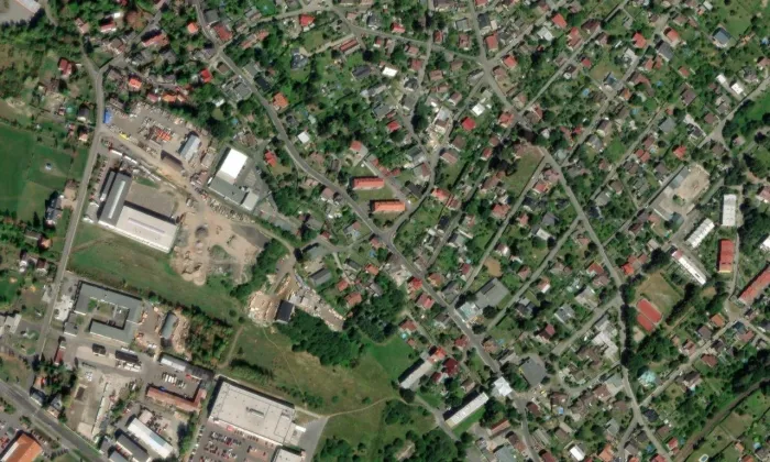 kaple svaté Rozálie (Arnultovice) – letecký pohled