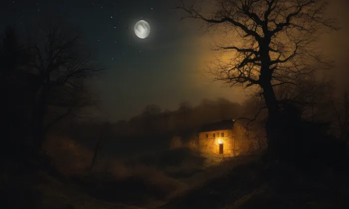 kaple svaté Rozálie (Arnultovice) – noc