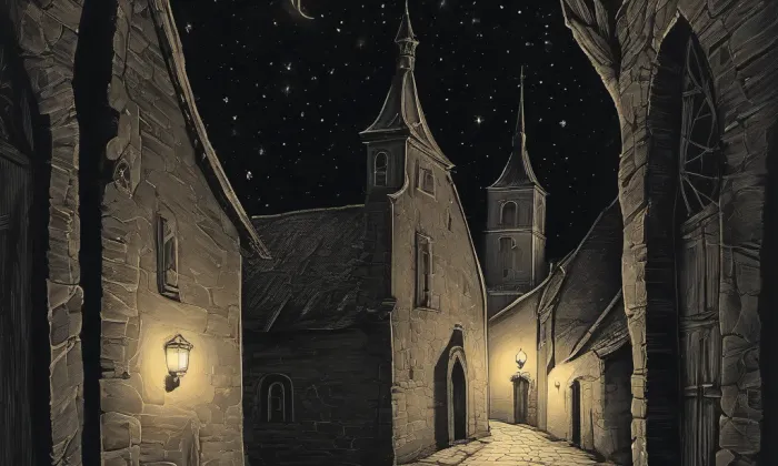 Kaple svaté Rozálie (Chlumec) – noc