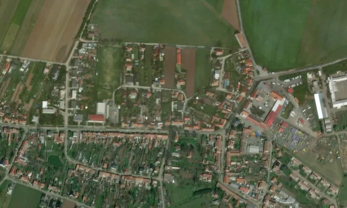 kaple svaté Scholastiky – letecký pohled