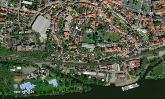 kaple svatého Štěpána (Litoměřice) – letecký pohled