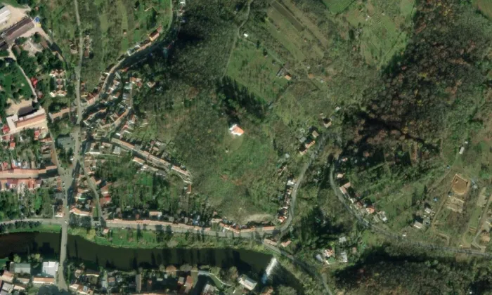 kaple svatého Antonína (Dolní Kounice) – letecký pohled