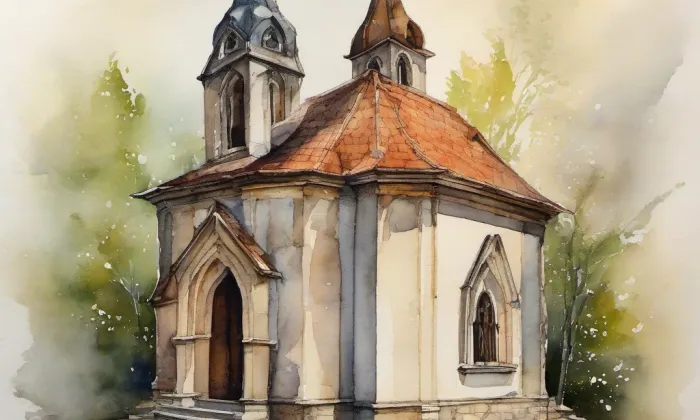 Kaple svatého Antonína Paduánského (Pisárky) – akvarel
