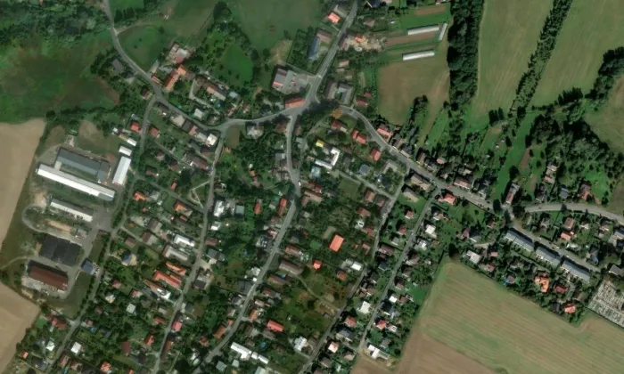 Kaple svatého Antonína Paduánského (Vřesina) – letecký pohled
