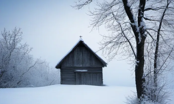kaple svatého Cyrila a Metoděje (Červený Kostelec) – winter