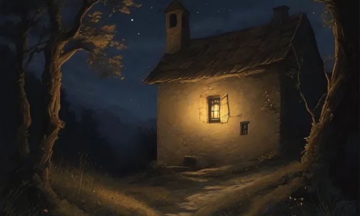 kaple svatého Cyrila a Metoděje (Kochánov) – noc