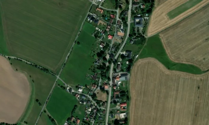 kaple svatého Ducha – letecký pohled