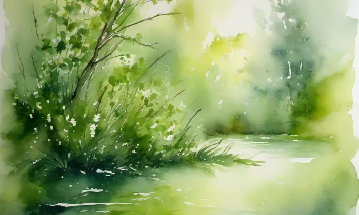 kaple svatého Floriána (Vincencov) – akvarel