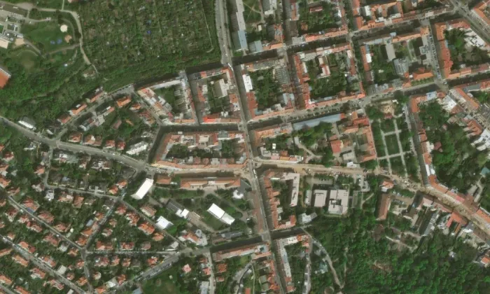 kaple svatého Františka Xaverského (Veveří) – letecký pohled