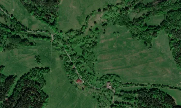 Kaple svatého Huberta (Herbertov) – letecký pohled