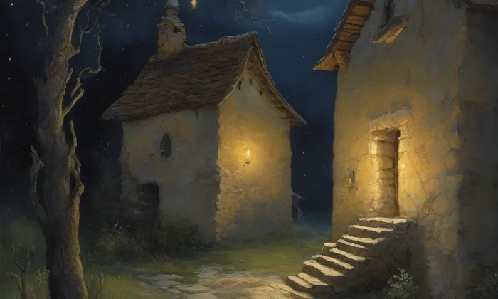 Kaple svatého Huberta (Herbertov) – noc