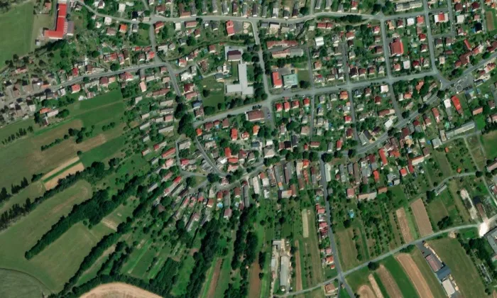 kaple svatého Jakuba – letecký pohled