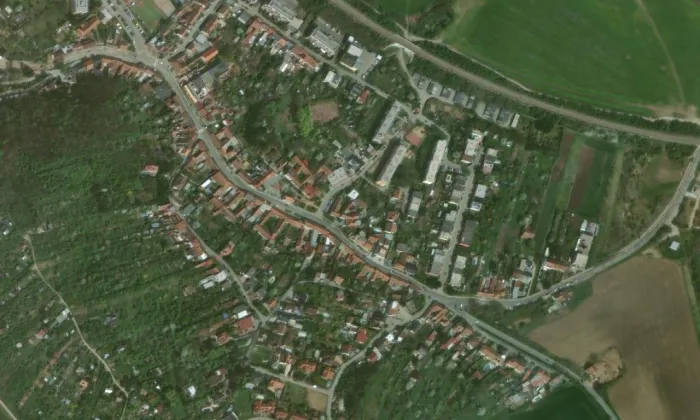 kaple svatého Jana Křtitele (Ostopovice) – letecký pohled