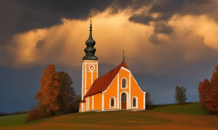 kaple svatého Jana Křtitele ve Slavkově u Brna – autumn