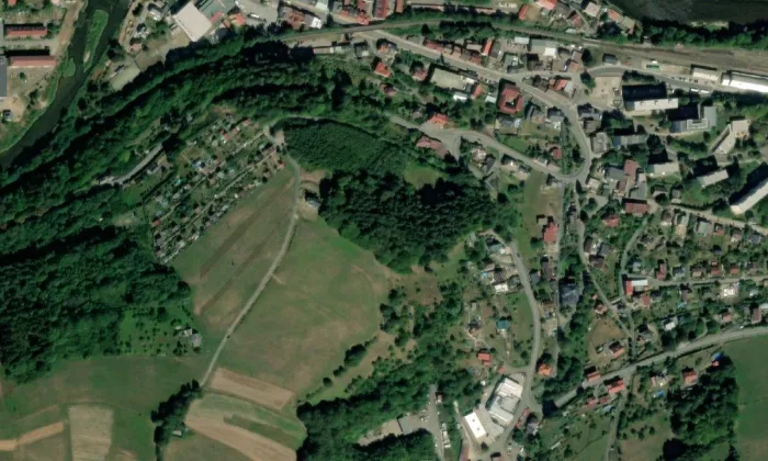 kaple svatého Jana Nepomuckého (Železný Brod) – letecký pohled