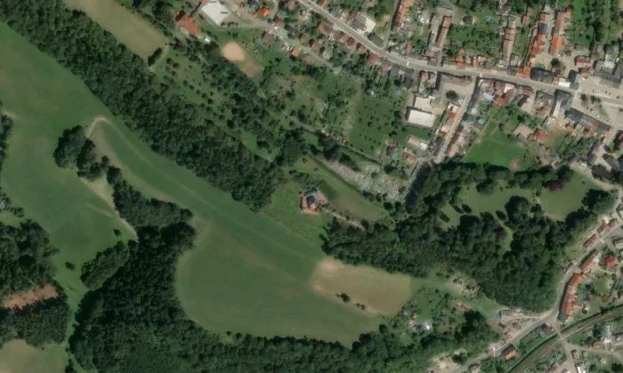 Kaple svatého Jana Nepomuckého (Letohrad) – letecký pohled