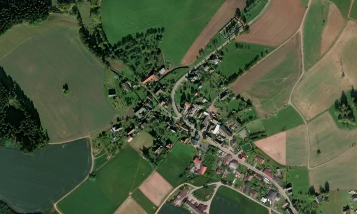 kaple svatého Jana Nepomuckého (Náchod) – letecký pohled