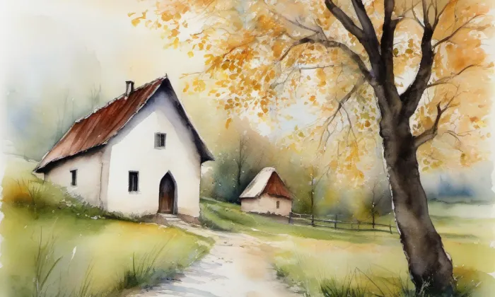 kaple svatého Jana Nepomuckého (Příchovice) – akvarel