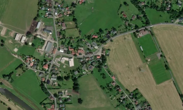 Kaple svatého Jana Nepomuckého (Závada) – letecký pohled