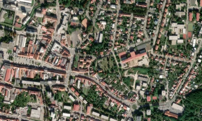 kaple svatého Josefa (Kyjov) – letecký pohled