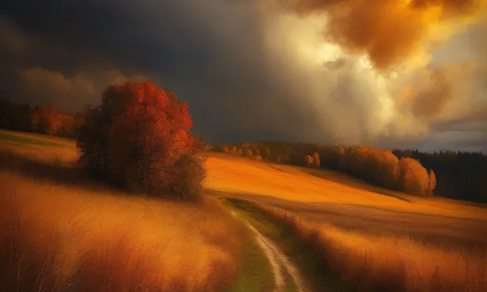 kaple svatého Kříže (Markvartice) – autumn
