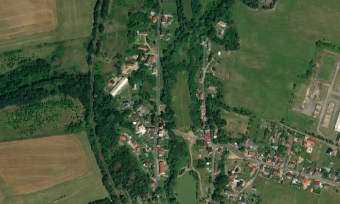 kaple svatého Prokopa (Pertoltice pod Ralskem) – letecký pohled