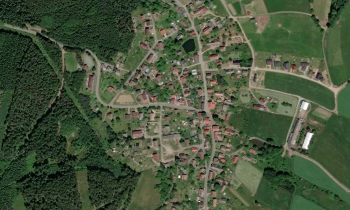 kaple svatého Václava (Česká Čermná) – letecký pohled
