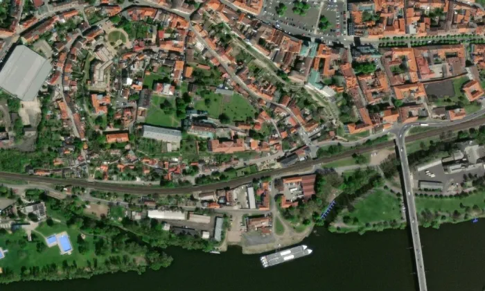 kaple svatého Vavřince (Litoměřice) – letecký pohled