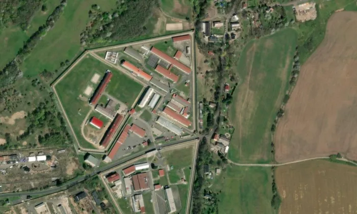 Kaplička (Vykmanov) – letecký pohled
