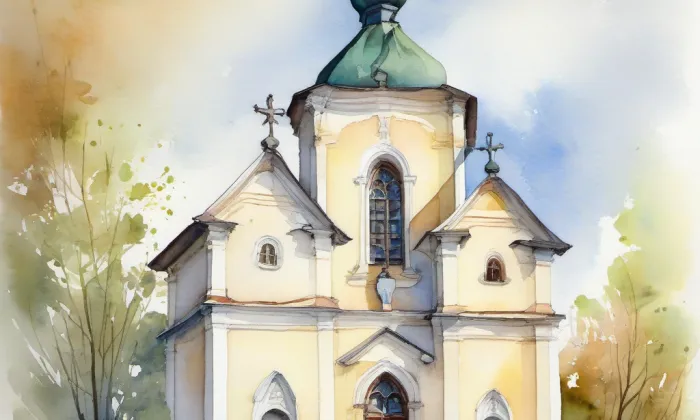 Kaplička Nejsvětější Trojice (Bezděkov pod Třemšínem) – akvarel