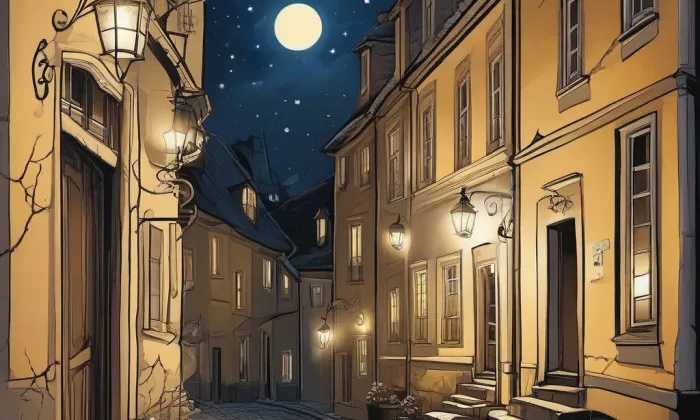 Kaplička pod Vinnou horou – noc