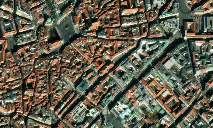 Karolinum – letecký pohled