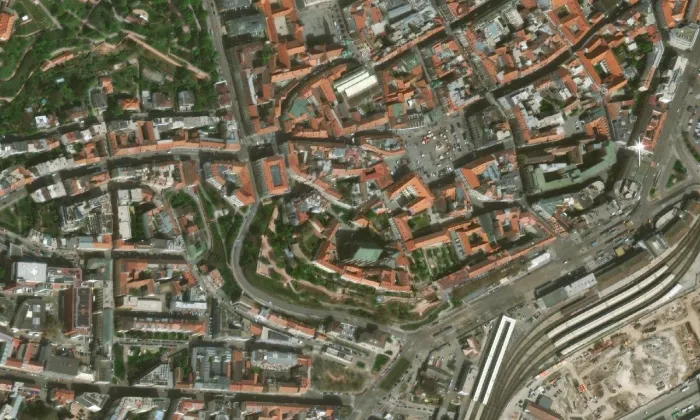 katedrála svatého Petra a Pavla – letecký pohled