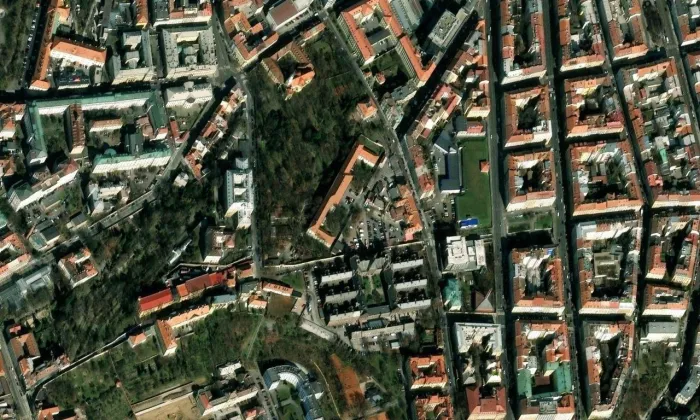 Ke Karlovu – letecký pohled